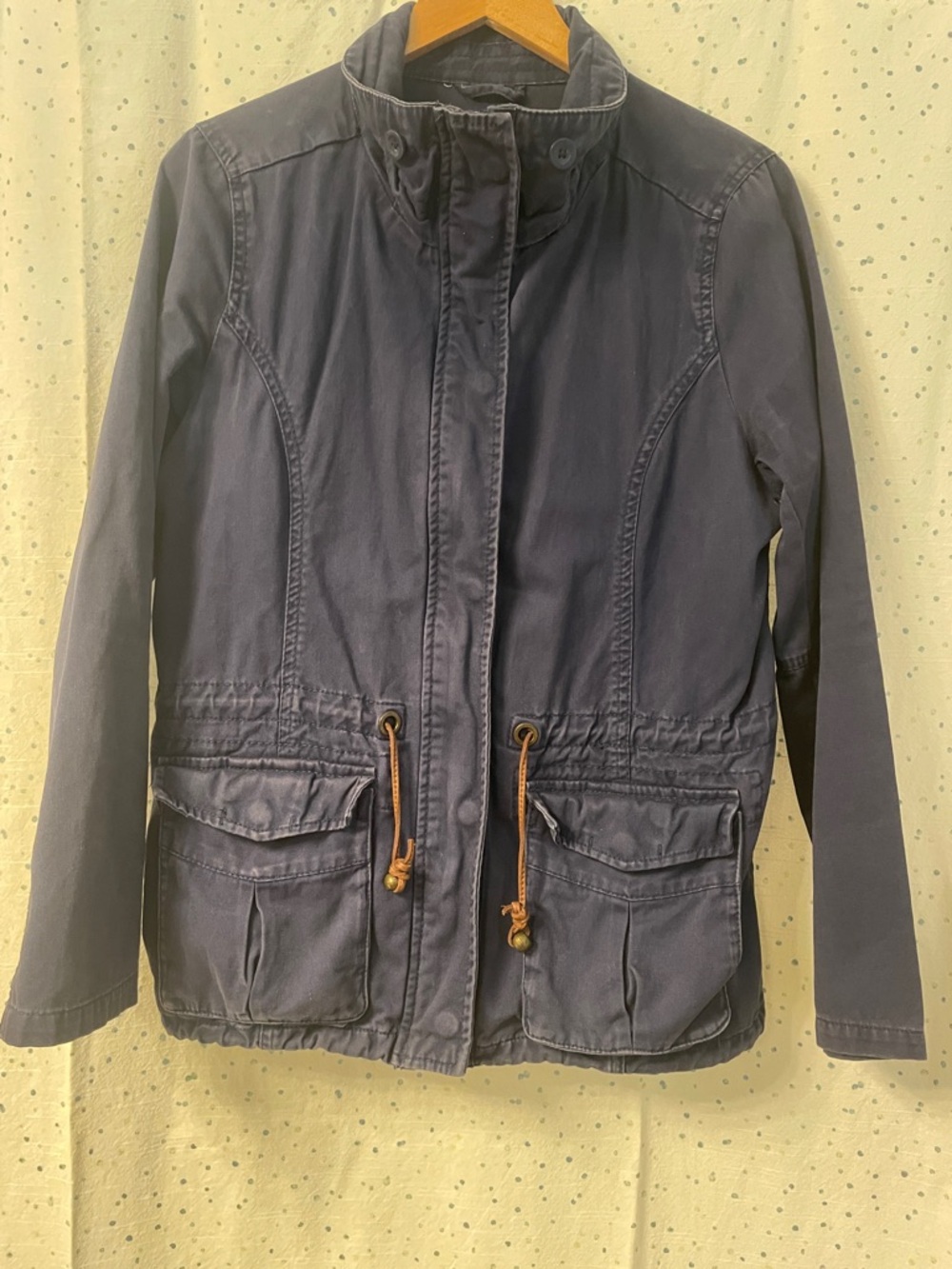 Women's H&M Navy Drawstring Utility Jacket